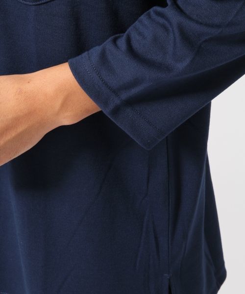 RAGEBLUE（レイジブルー）の「TRPUドロップTシャツ7分袖/567783（Tシャツ/カットソー・メンズ・ネイビー/オリーブ/ブラック/ベージュ/ホワイト・MEDIUM/LARGE）」の18枚目の写真