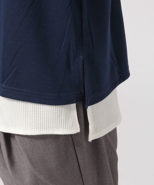 RAGEBLUE（レイジブルー）の「TRPUドロップTシャツ7分袖/567783（Tシャツ/カットソー・メンズ・ネイビー/オリーブ/ブラック/ベージュ/ホワイト・MEDIUM/LARGE）」の20枚目の写真