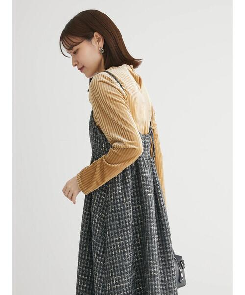 ELENCARE DUE(エレンカーレデュエ)の「・ELENCARE DUE ツイードキャミワンピース(ワンピース・レディース・ブラック/グレー/グリーン・FREE)」の19枚目の写真