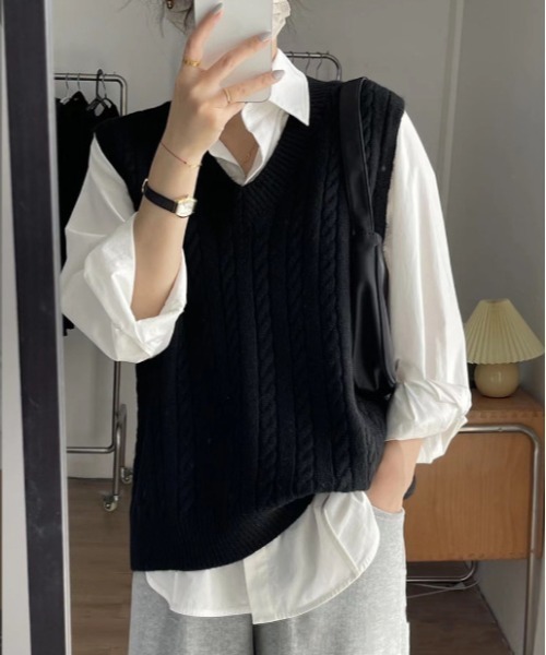 セール】レディースニットベスト（ベスト）｜REBALANCE（リバランス