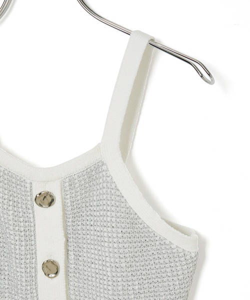 ADAM ET ROPE'（アダムエロペ）の「ラメパターンニットキャミ（キャミソール・レディース・ゴールド系その他/シルバー系その他・FREE）」の13枚目の写真