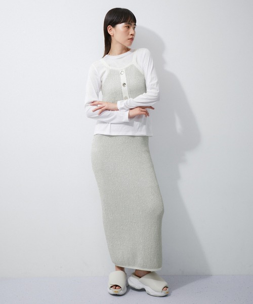 ADAM ET ROPE'（アダムエロペ）の「ラメパターンニットキャミ（キャミソール・レディース・ゴールド系その他/シルバー系その他・FREE）」の20枚目の写真