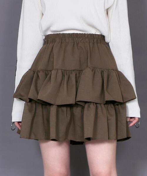 Figments(フィグメンツ)の「ボリュームフリルミニスカート(スカート・レディース・ブラック/ブラウン・FREE)」の11枚目の写真