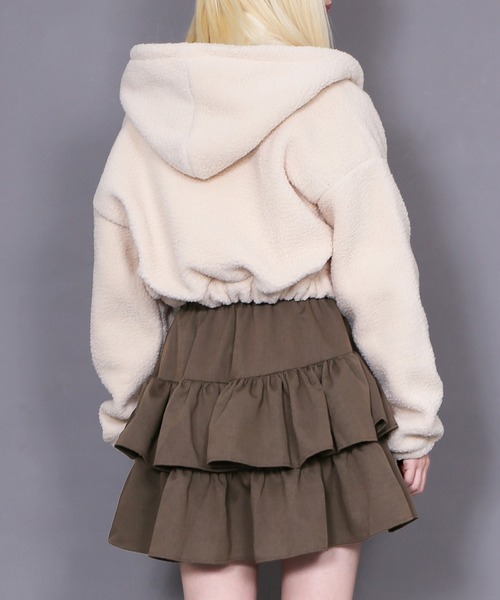 Figments(フィグメンツ)の「ボリュームフリルミニスカート(スカート・レディース・ブラック/ブラウン・FREE)」の4枚目の写真