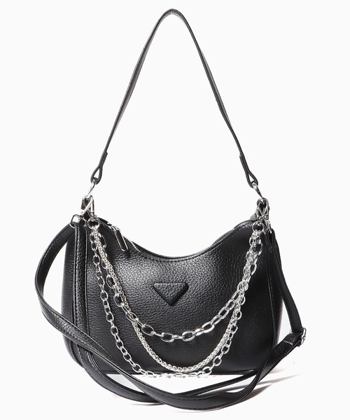 Chick（チック）の「▲クレセントムーンチェーンバッグ（ショルダーバッグ・レディース・ベージュ/ブラック/ホワイト/カーキ・FREE）」の3枚目の写真