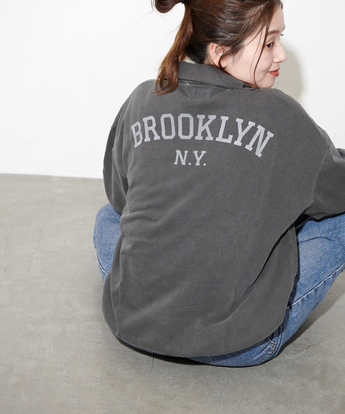 RIDING HIGH(ライディングハイ)の「【RIDING HIGH/ライディングハイ】ハーフジップロゴスウェット(スウェット・レディース・チャコールグレー/ブラック/ブラウン・FREE)」の8枚目の写真