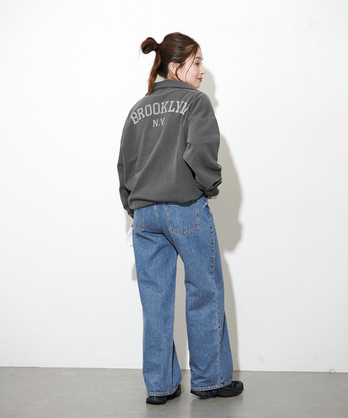 RIDING HIGH(ライディングハイ)の「【RIDING HIGH/ライディングハイ】ハーフジップロゴスウェット(スウェット・レディース・チャコールグレー/ブラック/ブラウン・FREE)」の21枚目の写真