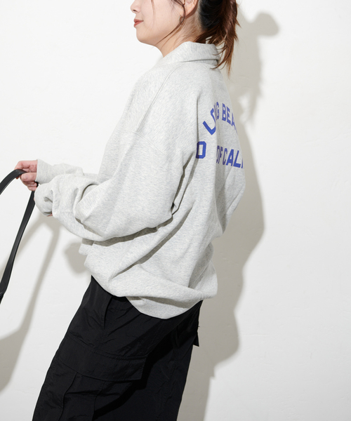 RIDING HIGH(ライディングハイ)の「【RIDING HIGH/ライディングハイ】ハーフジップロゴスウェット(スウェット・レディース・チャコールグレー/ブラック/ブラウン・FREE)」の17枚目の写真