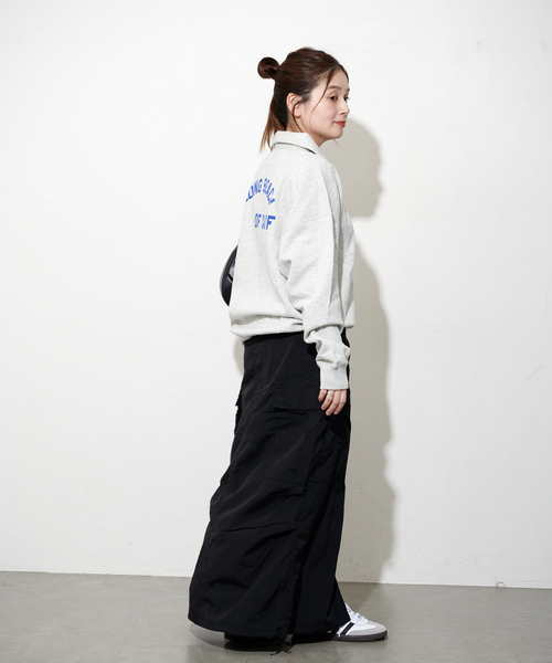 RIDING HIGH(ライディングハイ)の「【RIDING HIGH/ライディングハイ】ハーフジップロゴスウェット(スウェット・レディース・チャコールグレー/ブラック/ブラウン・FREE)」の5枚目の写真