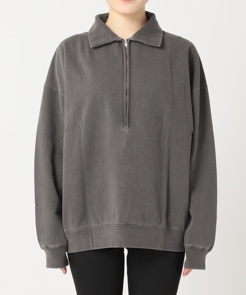 RIDING HIGH(ライディングハイ)の「【RIDING HIGH/ライディングハイ】ハーフジップロゴスウェット(スウェット・レディース・チャコールグレー/ブラック/ブラウン・FREE)」の13枚目の写真