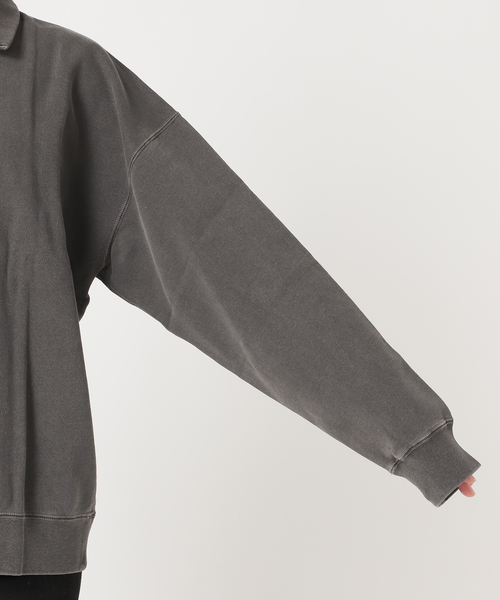 RIDING HIGH(ライディングハイ)の「【RIDING HIGH/ライディングハイ】ハーフジップロゴスウェット(スウェット・レディース・チャコールグレー/ブラック/ブラウン・FREE)」の6枚目の写真