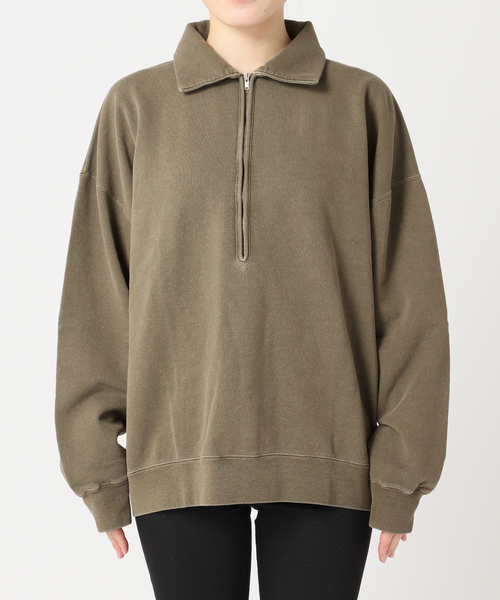 RIDING HIGH(ライディングハイ)の「【RIDING HIGH/ライディングハイ】ハーフジップロゴスウェット(スウェット・レディース・チャコールグレー/ブラック/ブラウン・FREE)」の7枚目の写真