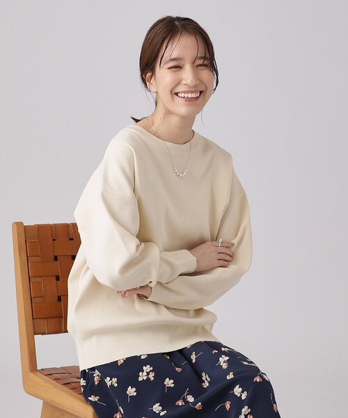 SHOO・LA・RUE（シューラルー）の「◆【高レビュー/前後2WAY/気温対策に】軽くて柔らかい スポンディッシュ カーディガン（カーディガン/ボレロ・レディース・アイボリー/ベビーピンク/ブラック/ライトブルー/ナチュラル/ホワイト系5・00）」の2枚目の写真