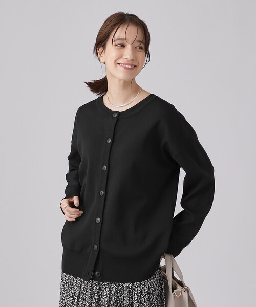 SHOO・LA・RUE（シューラルー）の「◆【高レビュー/前後2WAY/気温対策に】軽くて柔らかい スポンディッシュ カーディガン（カーディガン/ボレロ・レディース・アイボリー/ベビーピンク/ブラック/ライトブルー/ナチュラル/ホワイト系5・00）」の4枚目の写真