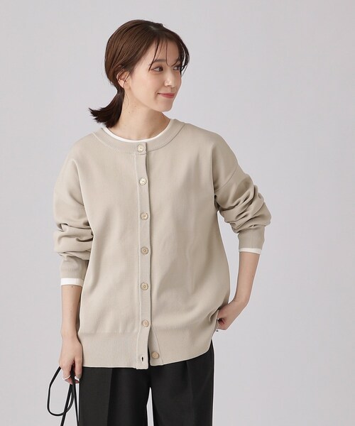 SHOO・LA・RUE（シューラルー）の「◆【高レビュー/前後2WAY/気温対策に】軽くて柔らかい スポンディッシュ カーディガン（カーディガン/ボレロ・レディース・アイボリー/ベビーピンク/ブラック/ライトブルー/ナチュラル/ホワイト系5・00）」の10枚目の写真