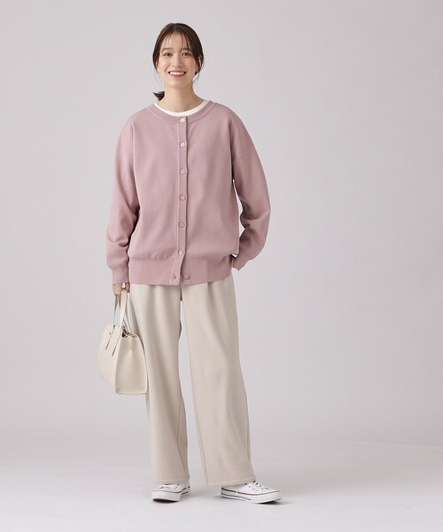 SHOO・LA・RUE（シューラルー）の「◆【高レビュー/前後2WAY/気温対策に】軽くて柔らかい スポンディッシュ カーディガン（カーディガン/ボレロ・レディース・アイボリー/ベビーピンク/ブラック/ライトブルー/ナチュラル/ホワイト系5・00）」の12枚目の写真