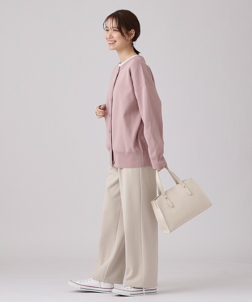 SHOO・LA・RUE（シューラルー）の「◆【高レビュー/前後2WAY/気温対策に】軽くて柔らかい スポンディッシュ カーディガン（カーディガン/ボレロ・レディース・アイボリー/ベビーピンク/ブラック/ライトブルー/ナチュラル/ホワイト系5・00）」の14枚目の写真