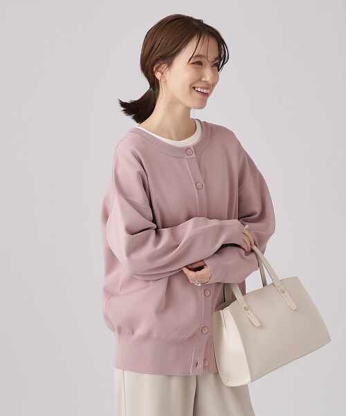 SHOO・LA・RUE（シューラルー）の「◆【高レビュー/前後2WAY/気温対策に】軽くて柔らかい スポンディッシュ カーディガン（カーディガン/ボレロ・レディース・アイボリー/ベビーピンク/ブラック/ライトブルー/ナチュラル/ホワイト系5・00）」の16枚目の写真
