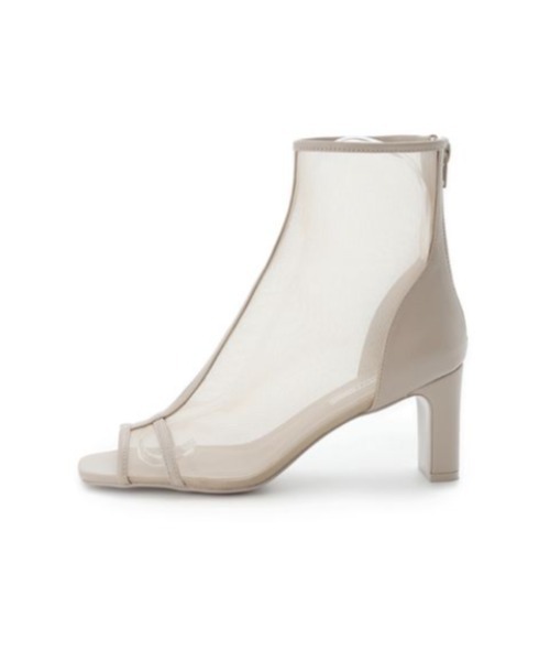 SNIDEL（スナイデル）の「オープントゥメッシュショートブーツ（ブーツ・レディース・ブラック/ライトベージュ・SMALL/MEDIUM/LARGE）」の6枚目の写真