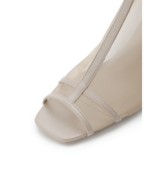 SNIDEL（スナイデル）の「オープントゥメッシュショートブーツ（ブーツ・レディース・ブラック/ライトベージュ・SMALL/MEDIUM/LARGE）」の7枚目の写真