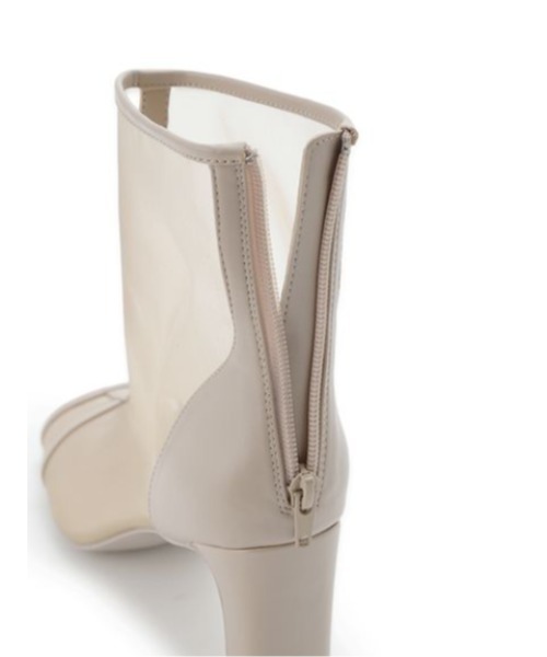 SNIDEL（スナイデル）の「オープントゥメッシュショートブーツ（ブーツ・レディース・ブラック/ライトベージュ・SMALL/MEDIUM/LARGE）」の8枚目の写真