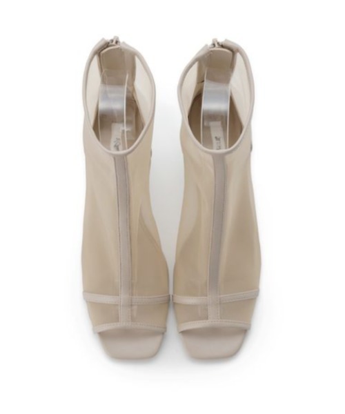 SNIDEL（スナイデル）の「オープントゥメッシュショートブーツ（ブーツ・レディース・ブラック/ライトベージュ・SMALL/MEDIUM/LARGE）」の10枚目の写真