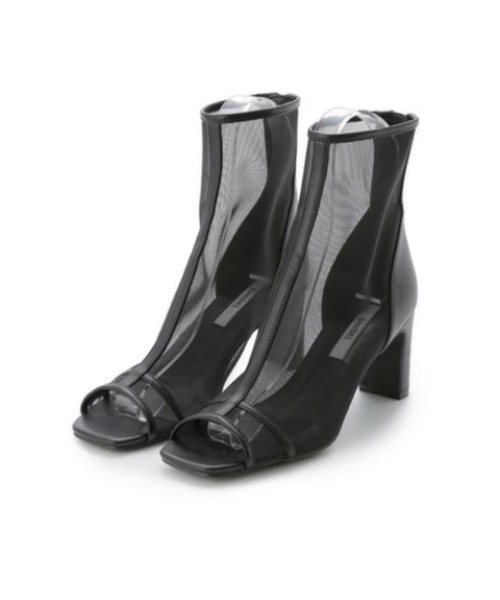 SNIDEL（スナイデル）の「オープントゥメッシュショートブーツ（ブーツ・レディース・ブラック/ライトベージュ・SMALL/MEDIUM/LARGE）」の11枚目の写真