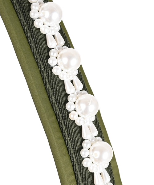 Narcissus（ナルシス）の「【Narcissus】パールボストンバッグ（ショルダーバッグ・レディース・カーキ/ブラック・FREE）」の11枚目の写真