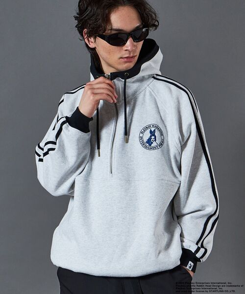 PLAYBOY(プレイボーイ)の「【SEQUENZ(シークエンズ)】PB FADE 1/2 ZIP HOODIE(パーカー・メンズ・ブラック/グレー・X-LARGE/LARGE/MEDIUM)」の10枚目の写真