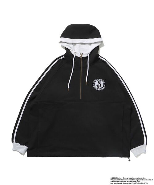 PLAYBOY(プレイボーイ)の「【SEQUENZ(シークエンズ)】PB FADE 1/2 ZIP HOODIE(パーカー・メンズ・ブラック/グレー・X-LARGE/LARGE/MEDIUM)」の18枚目の写真