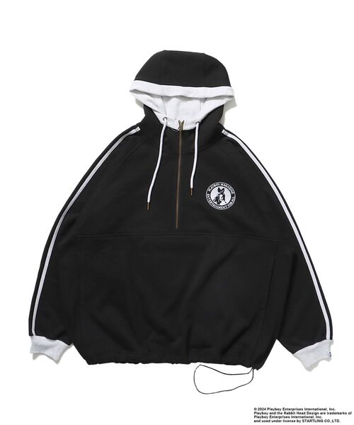 PLAYBOY(プレイボーイ)の「【SEQUENZ(シークエンズ)】PB FADE 1/2 ZIP HOODIE(パーカー・メンズ・ブラック/グレー・X-LARGE/LARGE/MEDIUM)」の19枚目の写真