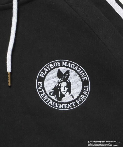 PLAYBOY(プレイボーイ)の「【SEQUENZ(シークエンズ)】PB FADE 1/2 ZIP HOODIE(パーカー・メンズ・ブラック/グレー・X-LARGE/LARGE/MEDIUM)」の22枚目の写真