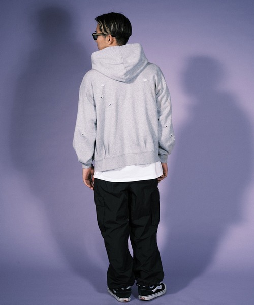 RePRODUCTION LABEL(リプロダクションレーベル)の「【ユニセックス】【RePRODUCTION LABEL / リプロダクションレーベル】ワンポイントロゴジップパーカー(パーカー・レディース・パープル/ブラック/グレー・FREE)」の14枚目の写真