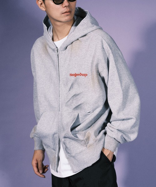 RePRODUCTION LABEL(リプロダクションレーベル)の「【ユニセックス】【RePRODUCTION LABEL / リプロダクションレーベル】ワンポイントロゴジップパーカー(パーカー・レディース・パープル/ブラック/グレー・FREE)」の19枚目の写真