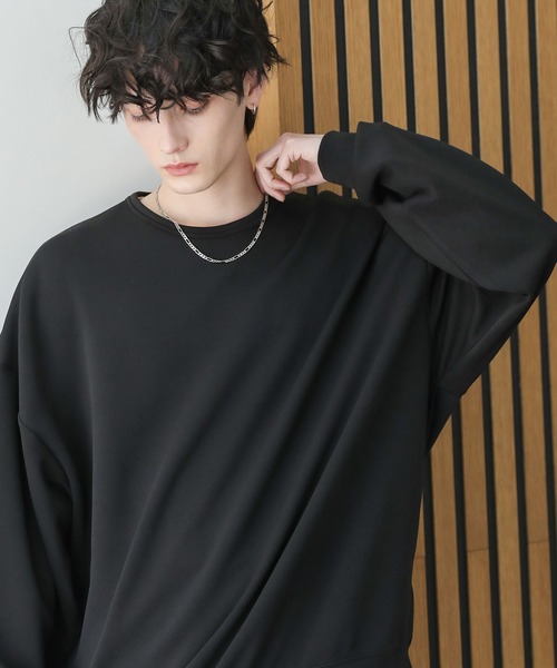 ドルマンスリーブポンチクルーネックプルオーバー（Tシャツ/カットソー