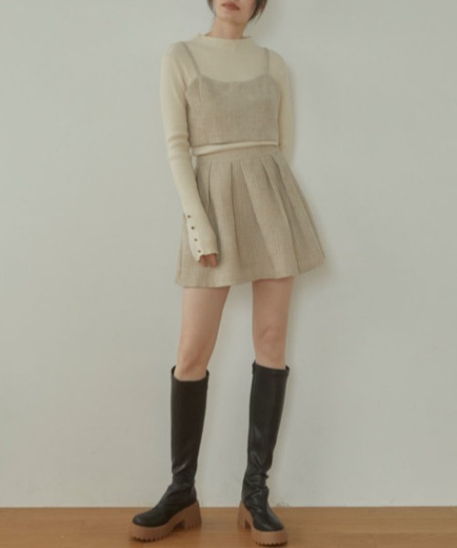 ACYM(アシーム)の「Tweed corset ビスチェ(その他トップス・レディース・ベージュ/ブラック・FREE)」の19枚目の写真