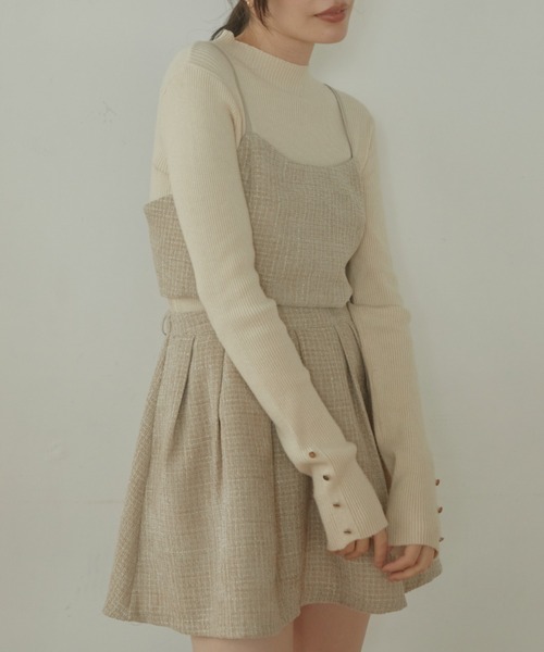 ACYM(アシーム)の「Tweed corset ビスチェ(その他トップス・レディース・ベージュ/ブラック・FREE)」の15枚目の写真