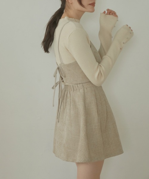 ACYM(アシーム)の「Tweed corset ビスチェ(その他トップス・レディース・ベージュ/ブラック・FREE)」の18枚目の写真