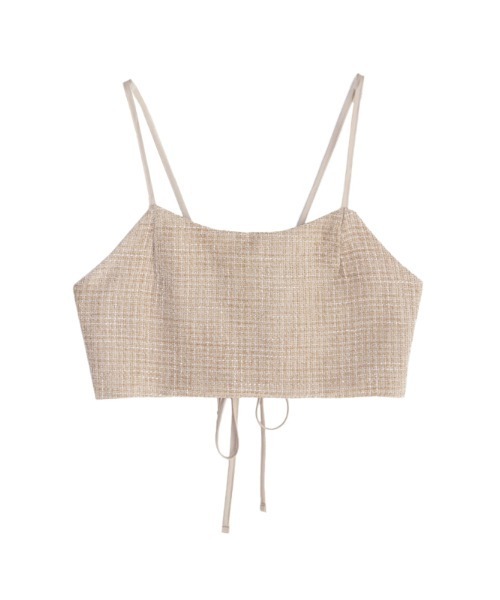 ACYM(アシーム)の「Tweed corset ビスチェ(その他トップス・レディース・ベージュ/ブラック・FREE)」の22枚目の写真