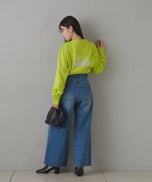 Kastane(カスタネ)の「【M.Lサイズ/ユニセックス】B 8GARDEN ロゴロンT(Tシャツ/カットソー・レディース・ブラック/ホワイト系その他/レモンイエロー/ブルー/ホワイト系その他2/イエロー・M/L)」の12枚目の写真
