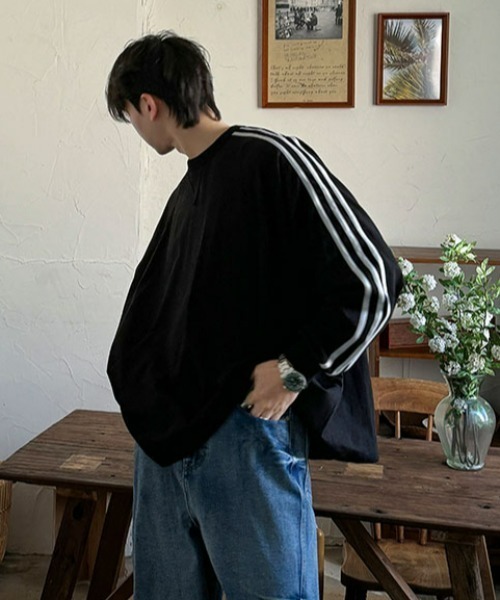ASCLO(エジュクロ)の「ASCLO 3 TAP Megafit Russell T Shirt(Tシャツ/カットソー・メンズ・グレー/アイボリー/ブラック・FREE)」の3枚目の写真