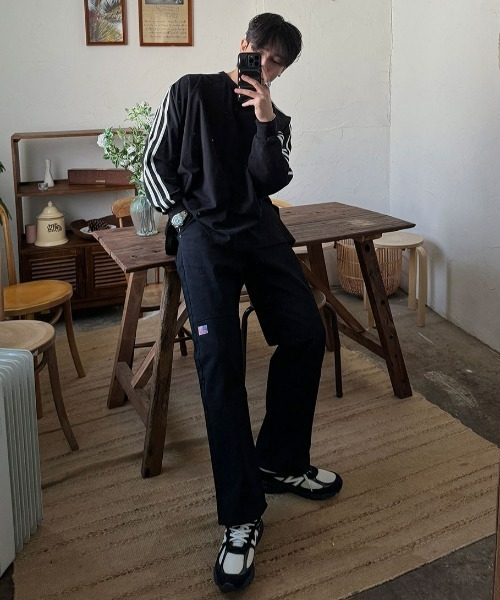 ASCLO(エジュクロ)の「ASCLO 3 TAP Megafit Russell T Shirt(Tシャツ/カットソー・メンズ・グレー/アイボリー/ブラック・FREE)」の4枚目の写真