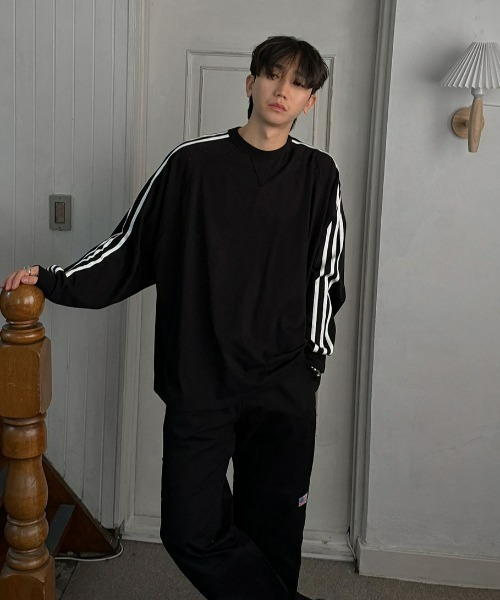 ASCLO(エジュクロ)の「ASCLO 3 TAP Megafit Russell T Shirt(Tシャツ/カットソー・メンズ・グレー/アイボリー/ブラック・FREE)」の11枚目の写真