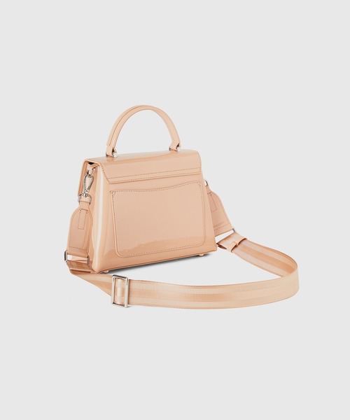 BENETTON (UNITED COLORS OF BENETTON)（ベネトンユナイテッドカラーズオブベネトン）の「メタルロゴフェイクレザー２WAYミディアムショルダーバッグ（ショルダーバッグ・レディース・ブラック/ブルー/クリーム/ライトピンク・FREE）」の12枚目の写真