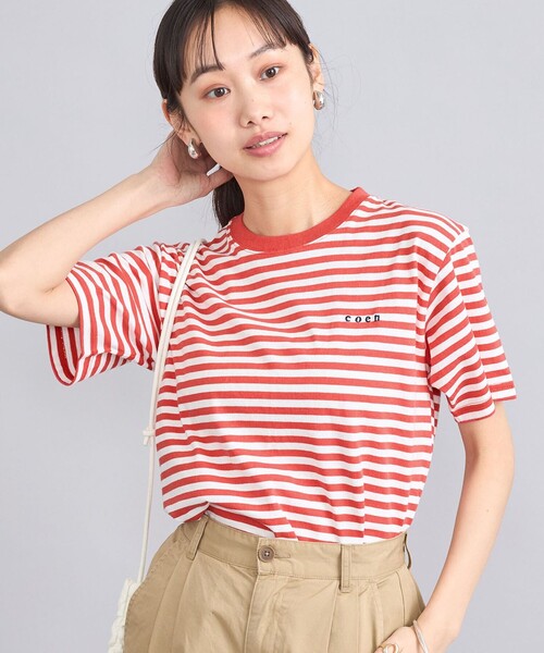 coen（コーエン）の「USAコットンCOEN刺繍Tシャツ（Tシャツ/カットソー・レディース・その他1/オフホワイト/ブラック/ロイヤルブルー/その他3・M/L）」の5枚目の写真