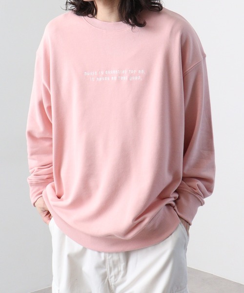 SUGGESTION(サジェッション)の「SUGGESTION エモ系グラフィックPT裏毛トレーナー(スウェット・メンズ・ピンク/ブラック/オフホワイト・L/M)」の10枚目の写真