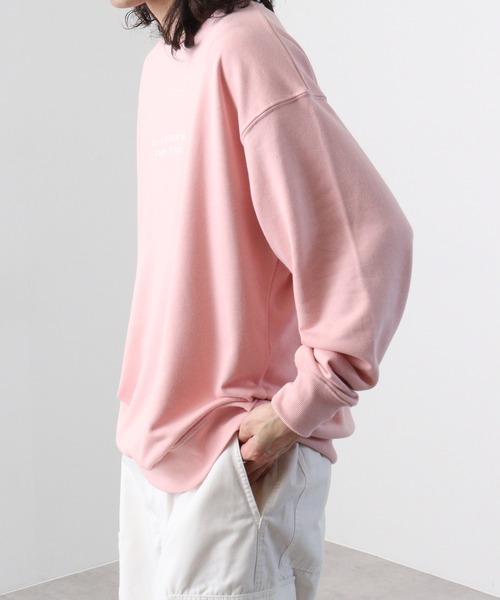 SUGGESTION(サジェッション)の「SUGGESTION エモ系グラフィックPT裏毛トレーナー(スウェット・メンズ・ピンク/ブラック/オフホワイト・L/M)」の11枚目の写真