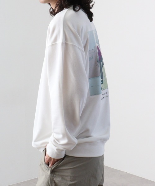 SUGGESTION(サジェッション)の「SUGGESTION エモ系グラフィックPT裏毛トレーナー(スウェット・メンズ・ピンク/ブラック/オフホワイト・L/M)」の14枚目の写真