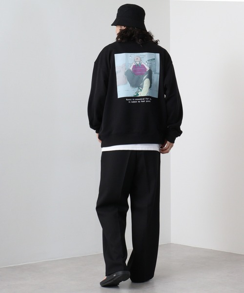 SUGGESTION(サジェッション)の「SUGGESTION エモ系グラフィックPT裏毛トレーナー(スウェット・メンズ・ピンク/ブラック/オフホワイト・L/M)」の21枚目の写真