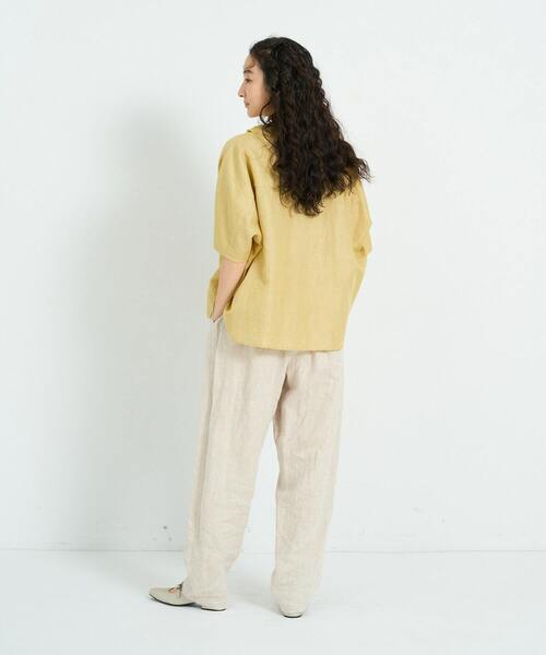 conges payes ADIEU TRISTESSE(コンジェ ペイエ アデュートリステス)の「フリルカラーシャツ(シャツ/ブラウス・レディース・イエロー/ブラック・38)」の13枚目の写真